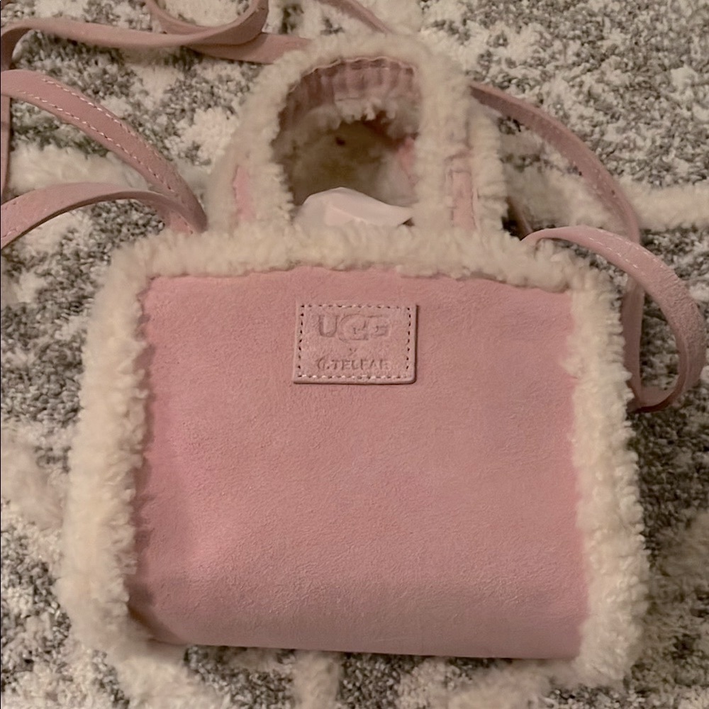 NWT Telfar x Ugg Pink Shearling Mini Bag - Picture 2 of 7